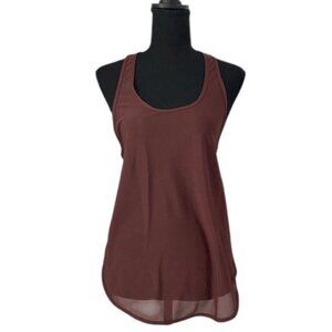 LULULEMON Sheer Mesh Brown 105F Singlet Tank Top Small